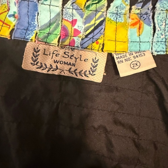 Colorful Striped Women's Lightweight Shirt Jacket 2X - Picture 4 of 6